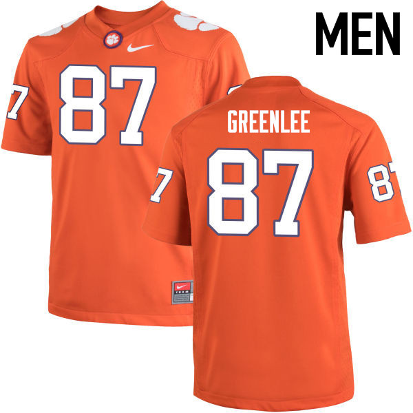 Men Clemson Tigers #87 D.J. Greenlee College Football Jerseys-Orange